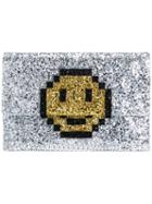 Anya Hindmarch 'pixel Smiley' Clutch, Women's, Grey