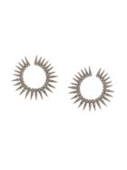 Oscar De La Renta Spike Hoop Earrings - Black