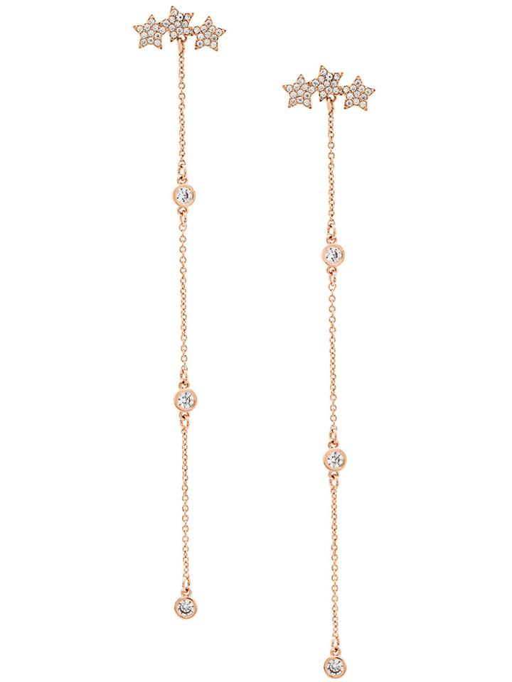 Federica Tosi Star Crystal Embellished Earrings - Metallic