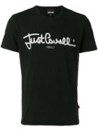 Just Cavalli Logo Print T-shirt, Men's, Size: Small, Black, Cotton