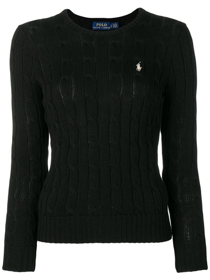 Polo Ralph Lauren Embroidered Logo Jumper - Black