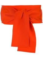 Sara Roka Front Tie Belt - Yellow & Orange