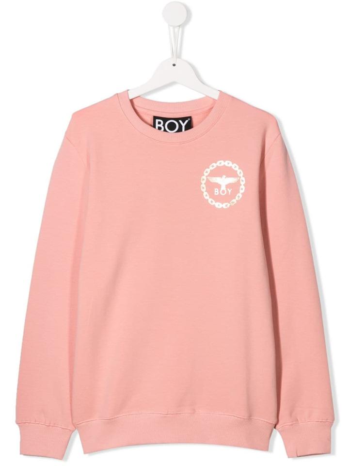 Boy London Kids Teen Eagle Print Sweater - Pink