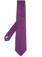Canali Micro Floral Print Tie - Pink