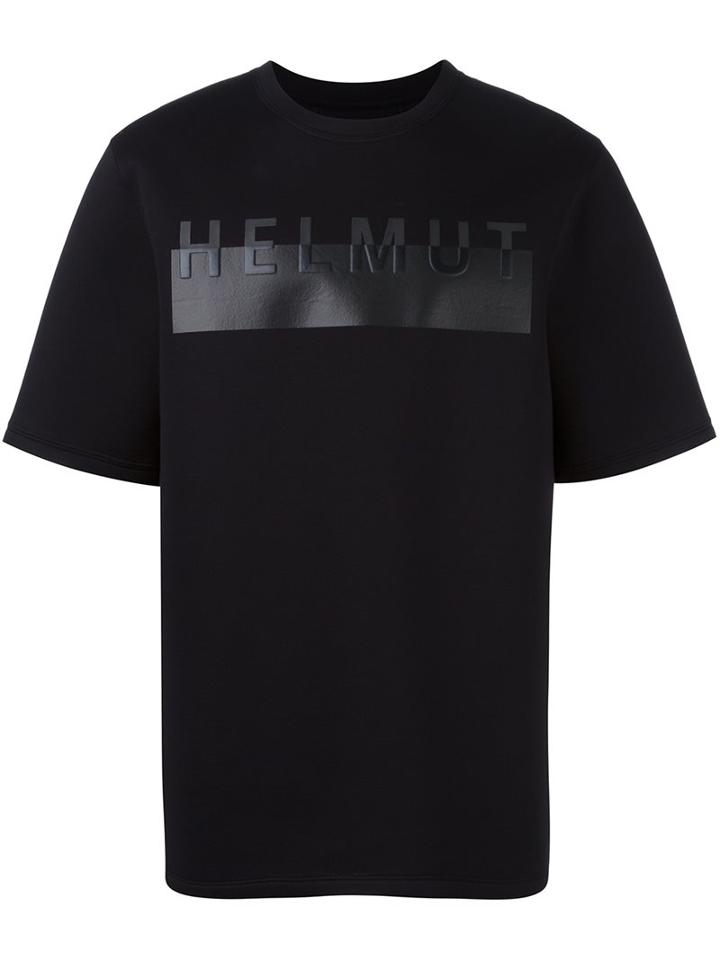 Helmut Lang Logo Print T-shirt, Men's, Size: Large, Black, Modal