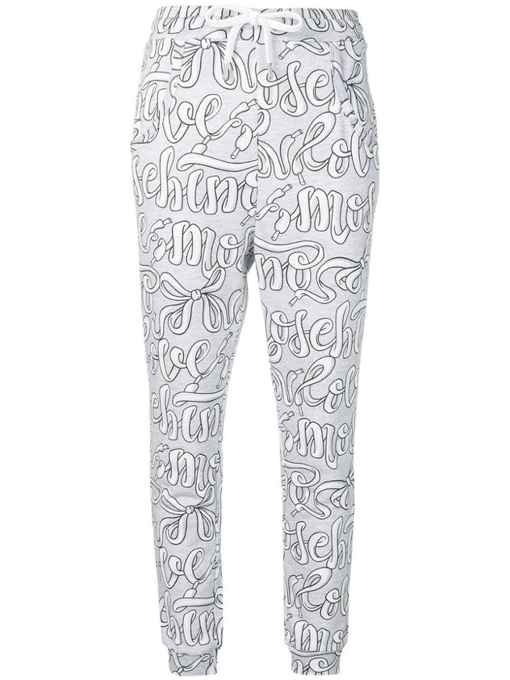 Love Moschino Shoelace Track Trousers - Grey