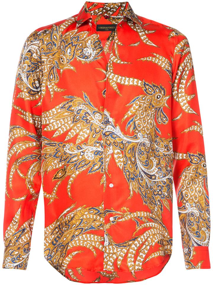 Lords And Fools Paisley Print Shirt - Red