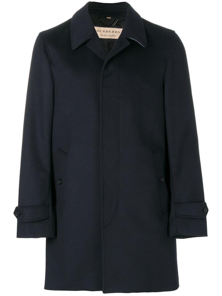 Burberry Classic Single-breasted Coat - Blue