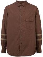 Ziggy Chen Stripe Sleeve Shirt - Brown