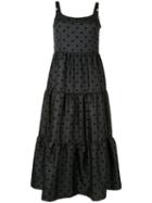 Tu Es Mon Trésor Dot Organdy Maxi Dress - Black