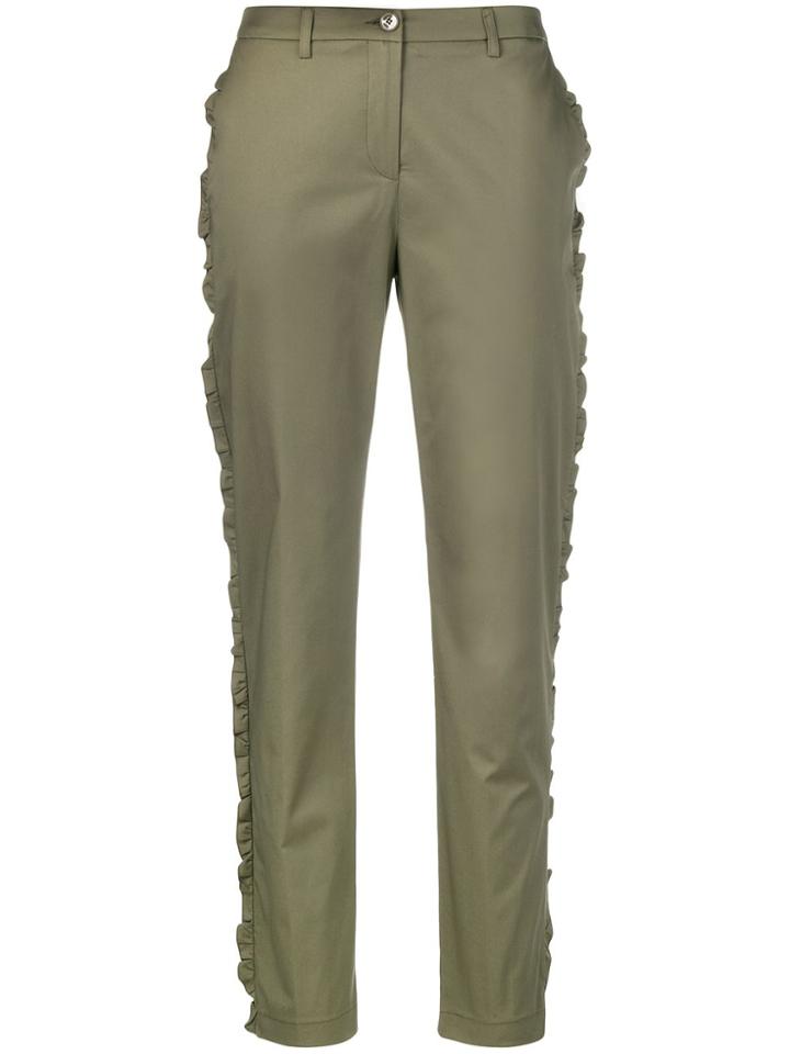 Blugirl Ruffle-trimmed Trousers - Green