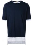 Wooster + Lardini Layered T-shirt, Men's, Size: Small, Blue, Cotton