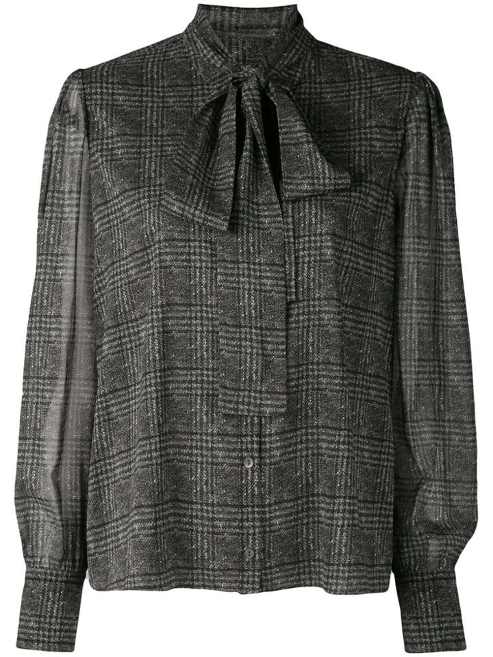 Fabiana Filippi Checked Longsleeved Blouse - Blue