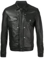 Estnation - Collar Pocket Jacket - Men - Lamb Skin/polyester - M, Black, Lamb Skin/polyester