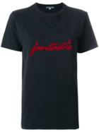 Alexa Chung Fantastic Slogan T-shirt - Black