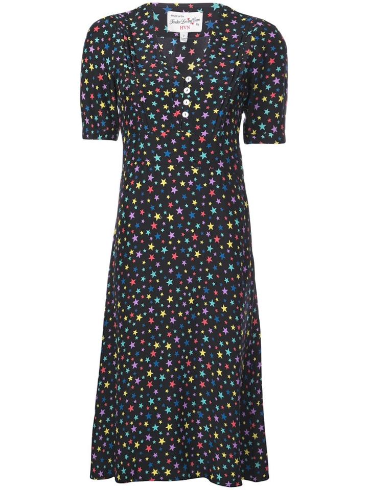 Harley Viera Newton Star Print Shortsleeved Dress - Black