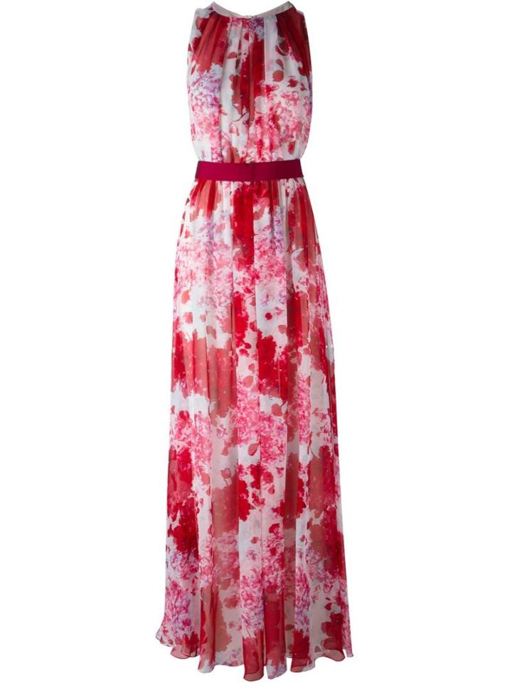 Max Mara Floral Print Dress, Women's, Size: 42, Pink/purple, Silk/acetate/polyamide