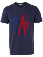 Moncler Stitched Logo T-shirt - Blue