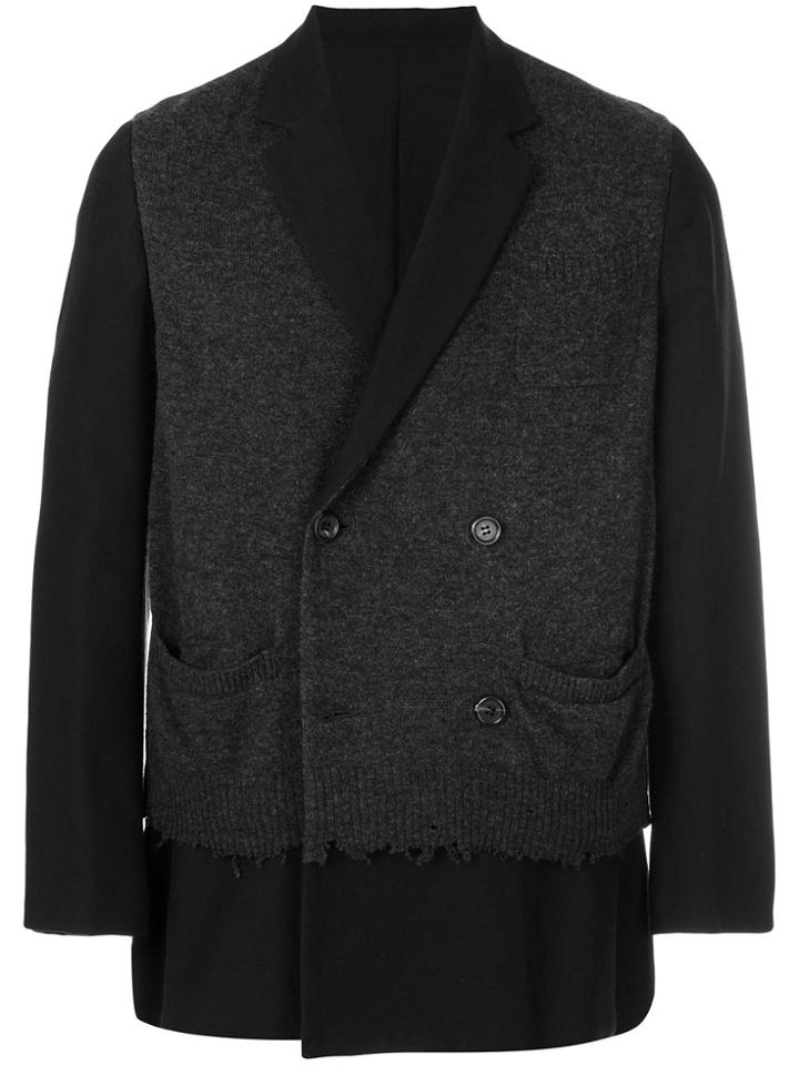 Undercover Knitted Layer Blazer - Grey