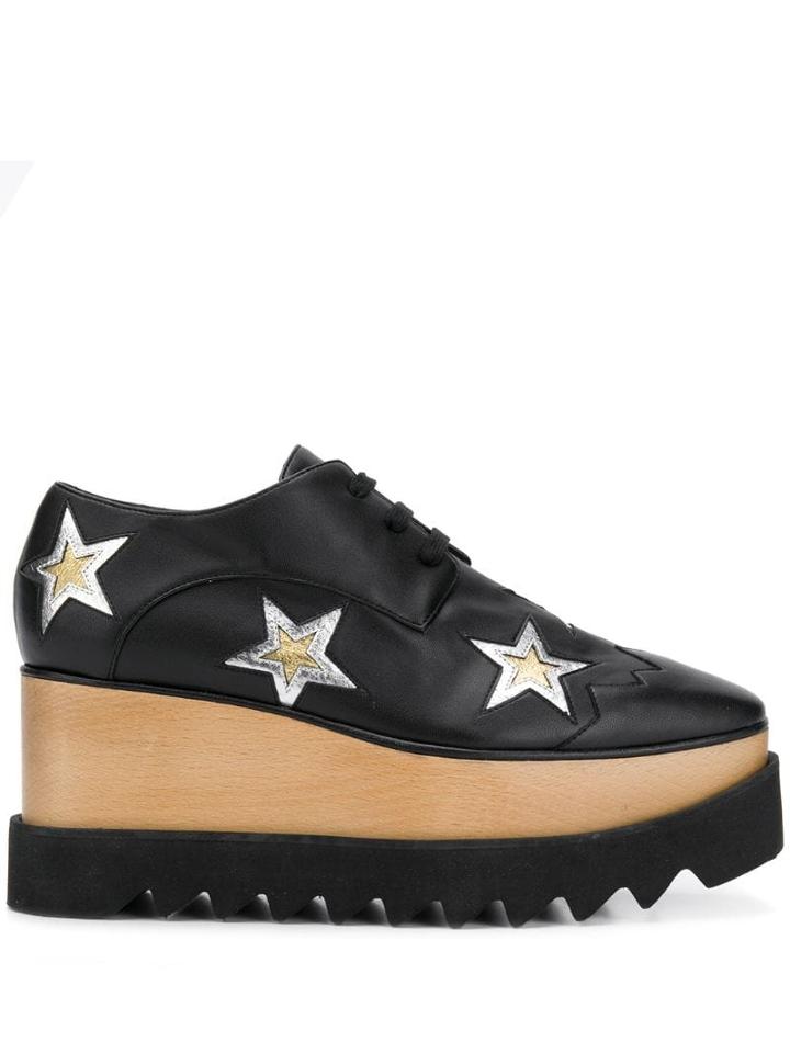 Stella Mccartney Star-embellished Elyse Shoes - Black