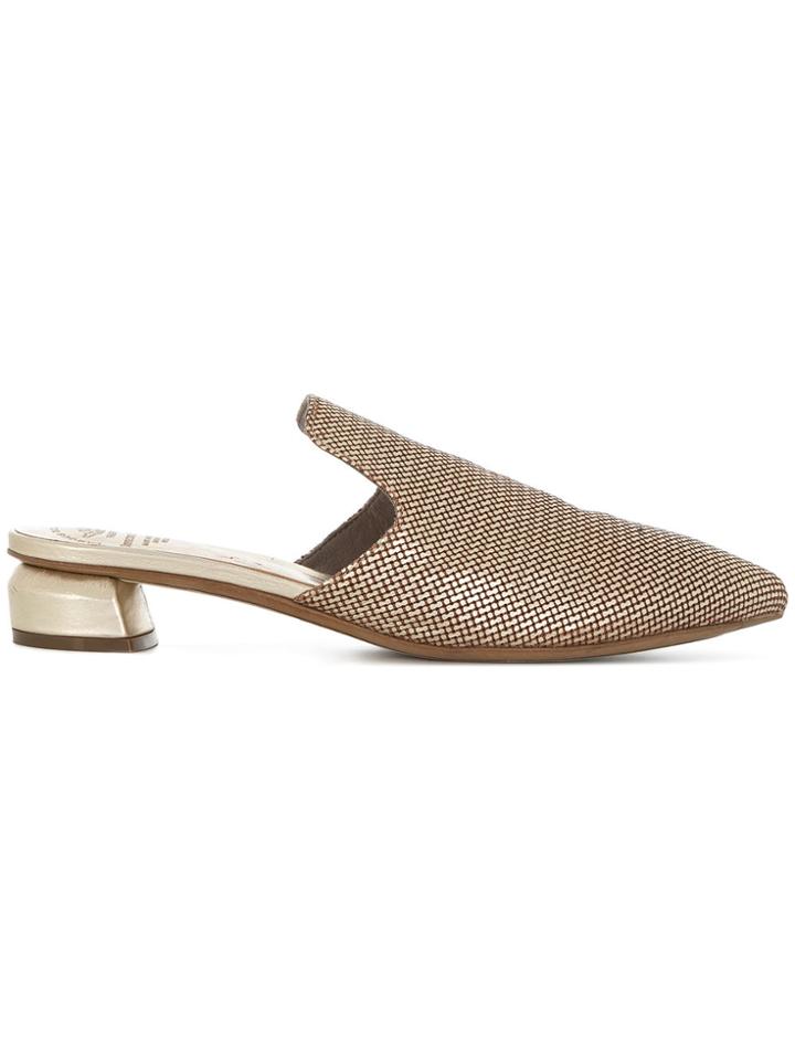 Officine Creative Sauvanne Woven Mules - Metallic