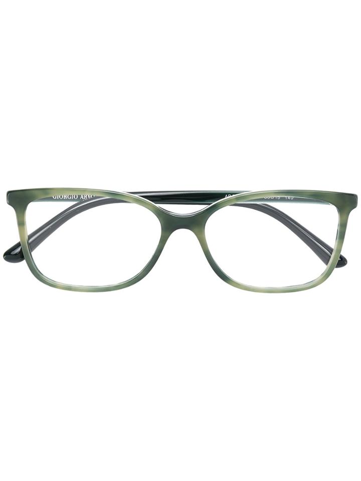 Giorgio Armani Square Frame Glasses - Green