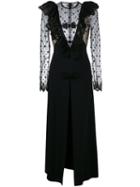 Alessandra Rich Lace Panel Evening Dress, Women's, Size: 42, Black, Viscose/polyamide/silk