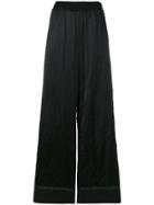 Maison Margiela Crease Effect Wide Leg Trousers - Black