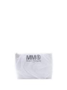 Mm6 Maison Margiela Logo Print Clutch Bag - White