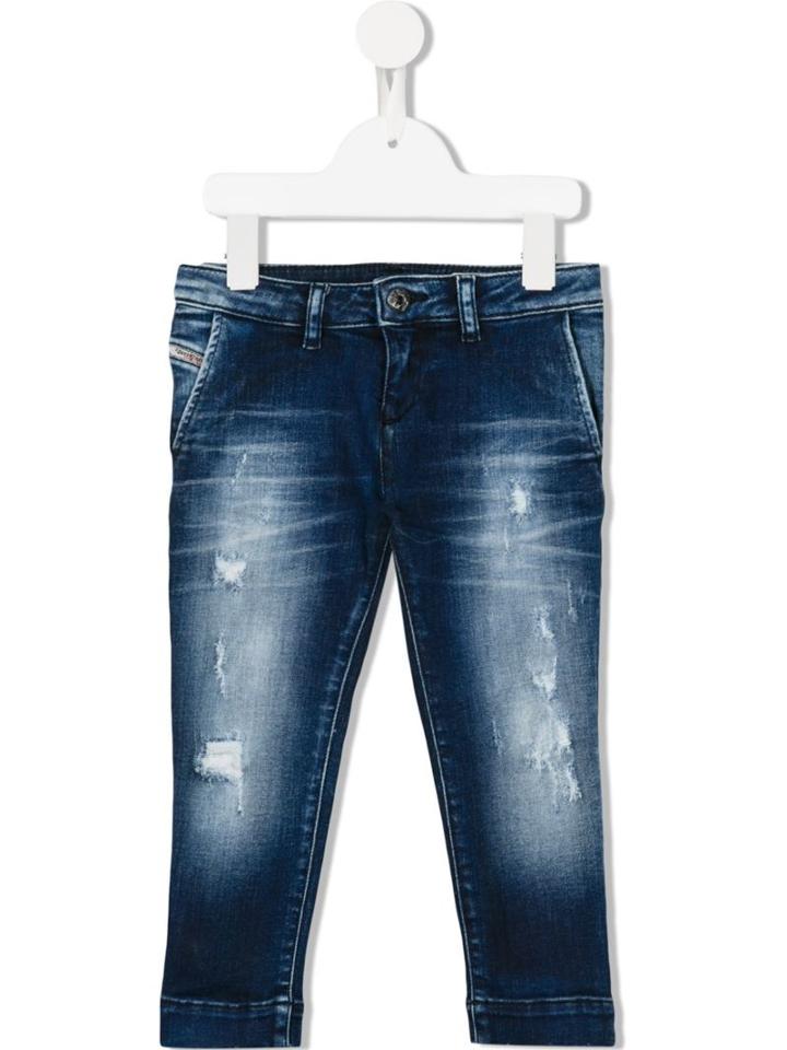 Diesel Kids Distressed Jeans, Girl's, Size: 11 Yrs, Blue