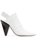 Sigerson Morrison Sling Back Pointed Ankle Boots - White