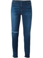 J Brand Capri Distressed Jeans, Women's, Size: 28, Blue, Cotton/spandex/elastane/lyocell