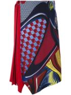 Versace - 'energy Wave' Asymmetric Midi Skirt - Women - Silk/acetate/viscose - 42, Women's, Red, Silk/acetate/viscose