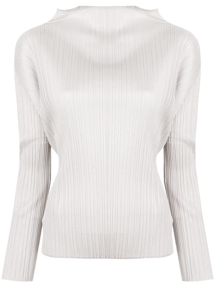 Pleats Please By Issey Miyake Pleated Top - Grey