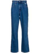Msgm Snake Stripe Jeans - Blue