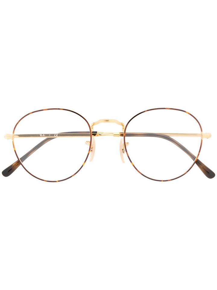 Ray-ban Round Frame Glasses - Gold