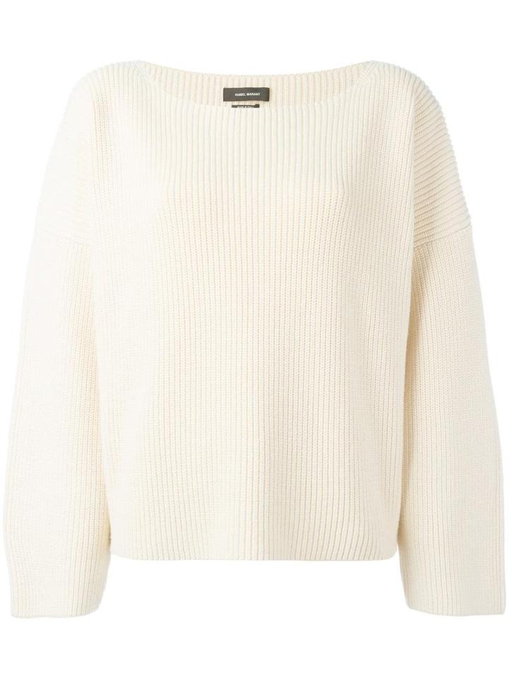 Isabel Marant Fly Jumper, Women's, Size: 38, White, Cotton/wool/polyurethane