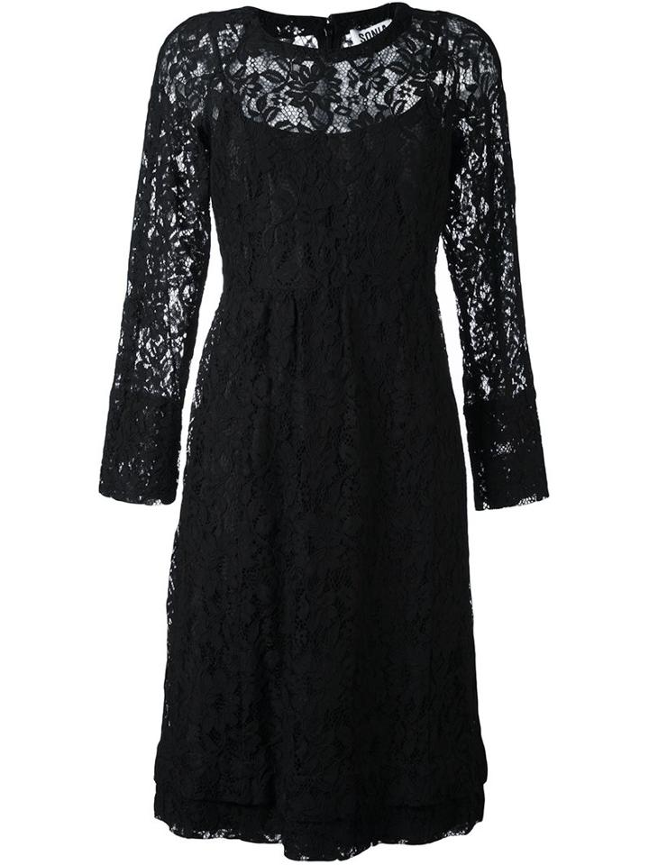 Sonia By Sonia Rykiel Lace Overlay Slim Dress