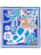 Emilio Pucci Foliate Print Scarf - Blue
