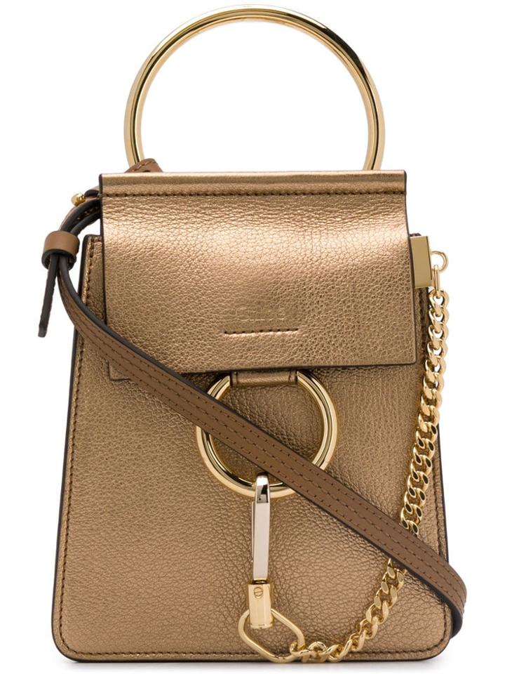 Chloé Faye Crossbody Bag - Gold