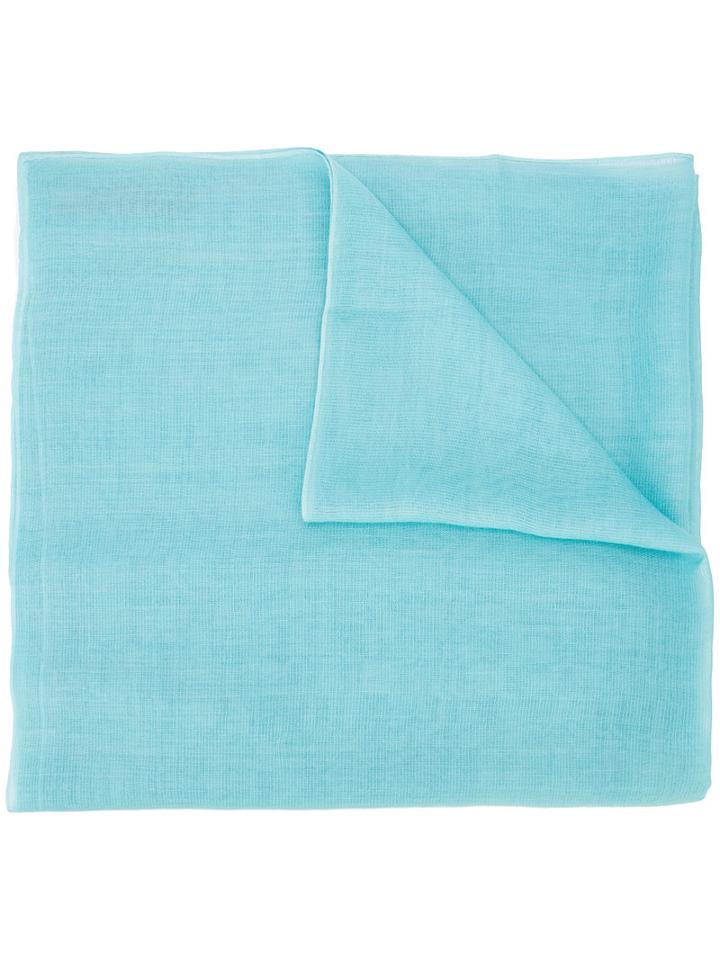 Denis Colomb Classic Scarf, Women's, Blue, Silk/cashmere
