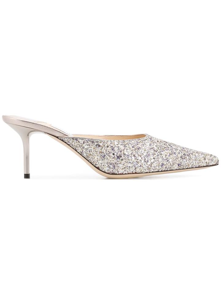 Jimmy Choo Rav Mule Pumps - Silver