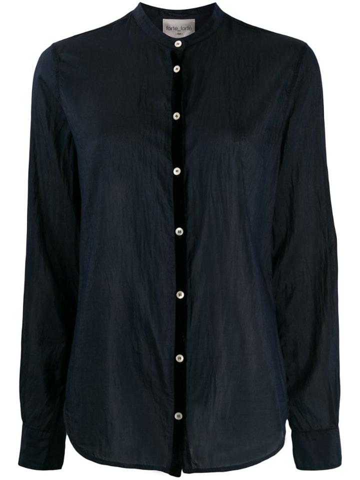 Forte Forte Long Sleeved Cotton Shirt - Blue