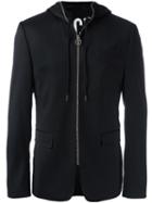 Moschino Hooded Blazer, Men's, Size: 50, Black, Wool/polyamide/other Fibers/polyester