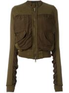 Haider Ackermann Front Pocket Bomber Jacket, Women's, Size: Small, Green, Cotton