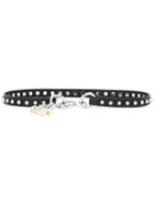 Alexander Wang Ball Studded Skinny Belt, Women's, Black, Leather/metal (other)
