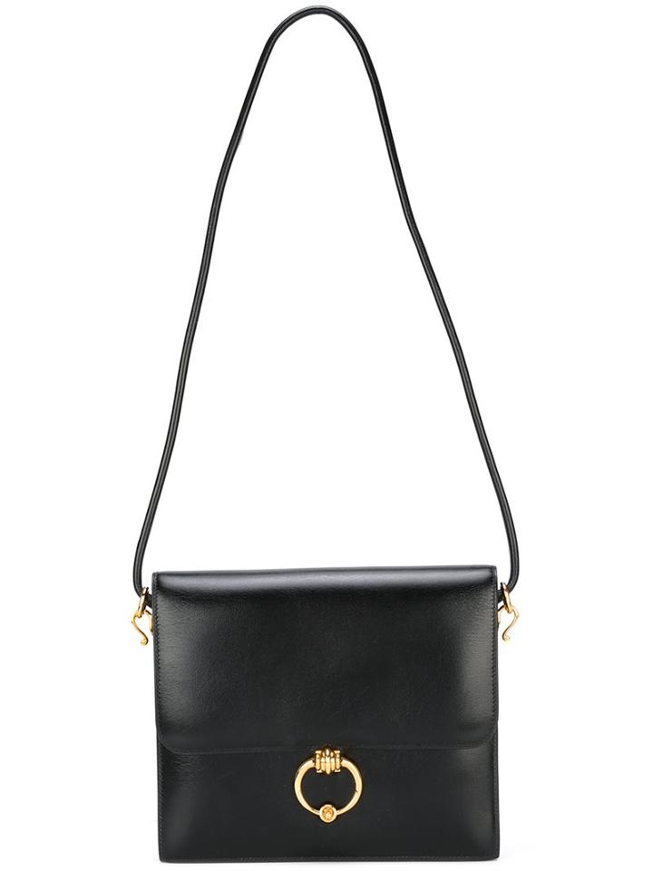 Hermès Vintage Flap Shoulder Bag, Women's, Black
