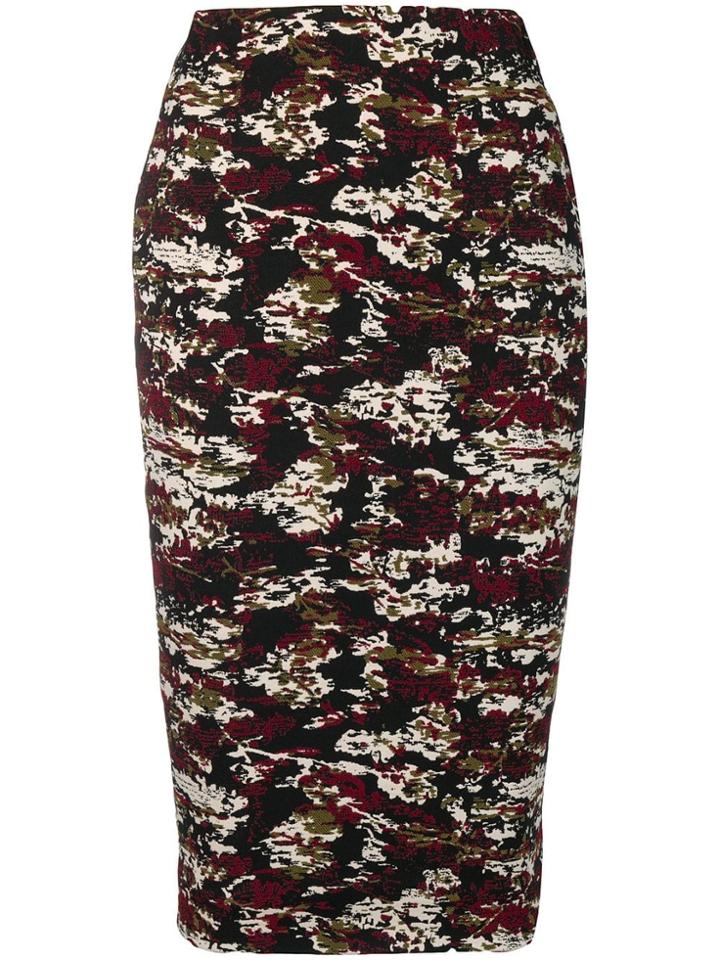 Victoria Beckham Jacquard Pencil Skirt - Black