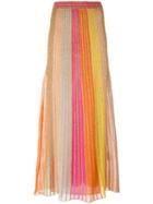 M Missoni - Metallic (grey) Seaming Maxi Skirt - Women - Cotton/polyamide/polyester - 44, Women's, Cotton/polyamide/polyester