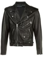 Enfants Riches Deprimes - Chest Back Print Jacket - Unisex - Silk/calf Leather - Xl, Black, Silk/calf Leather